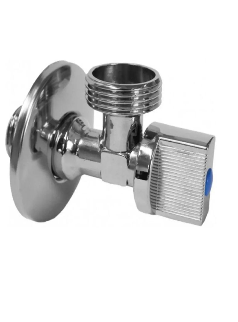 Llave Angular Lavadora 1/2 X 3/4 He Bronce Cromado Hoffens