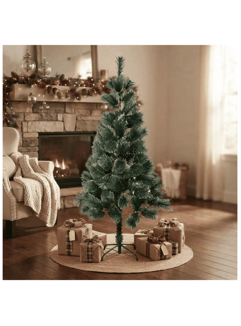 Arbol De Navidad Nevado 150 Cm 1 5 Metros Base Metalica