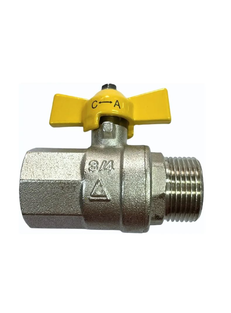 Llave Paso Bola Gas 3/4 Hi-he Taumm Mariposa Certificada Sec
