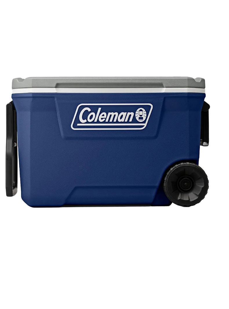 Cooler Hielera 62 Qt/58 Lts Con Ruedas Azul Gris Coleman