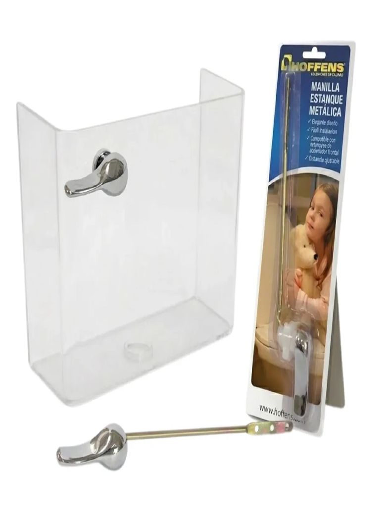 Manilla Metalica Cromada Estanque Wc Frontal Reforza Hoffens