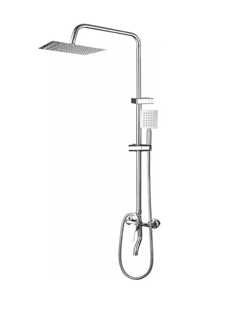 Columna Ducha Rectangular Con Monomando Ducha Telefono Taumm