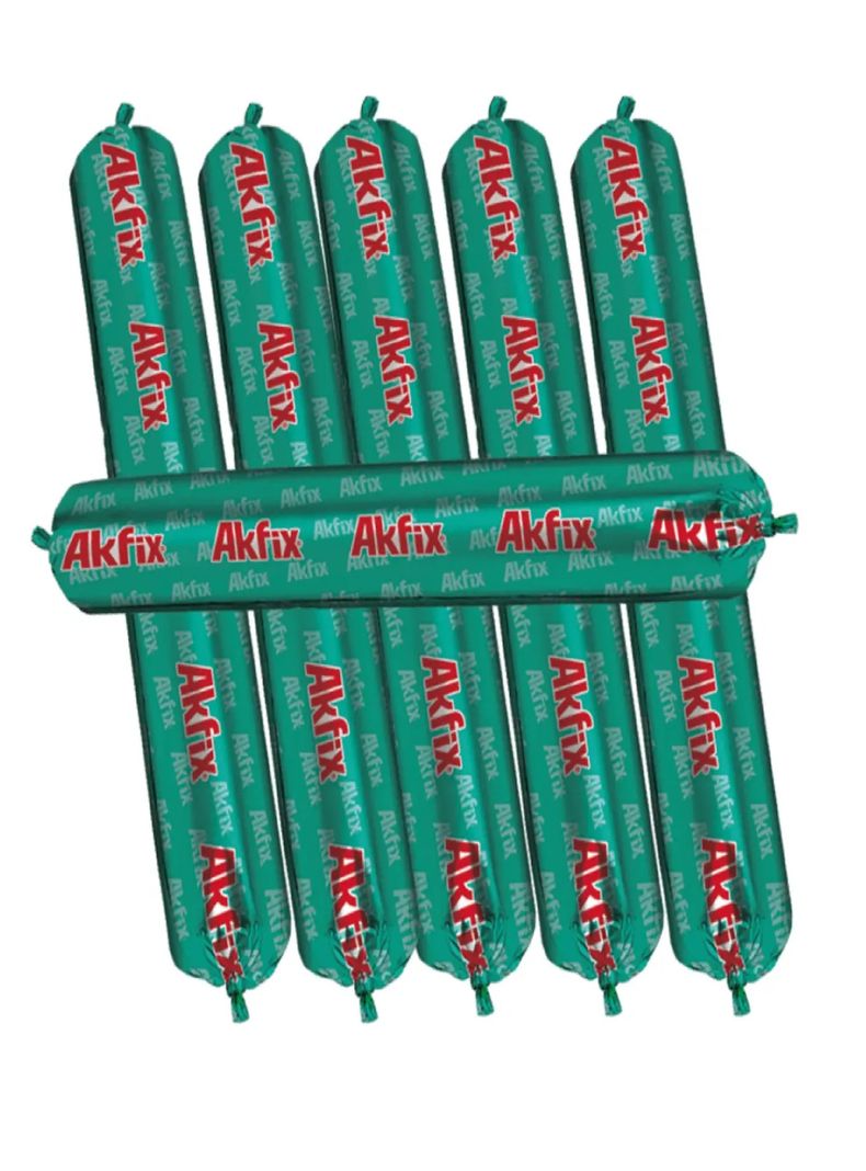 Pack 6 Sellador Poliuretano Akfix 647fc Carroceria Industria Gris