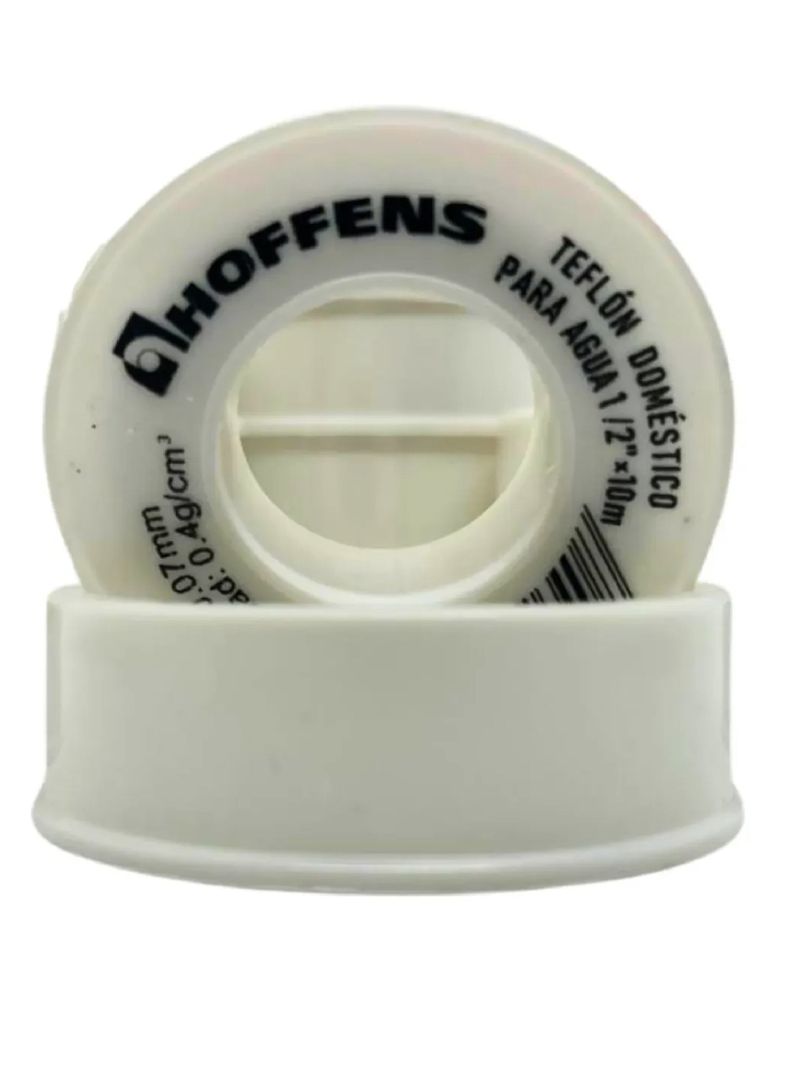 Cinta Teflon Hoffens 1/2 X 10 Metros Sello Hermetico Agua