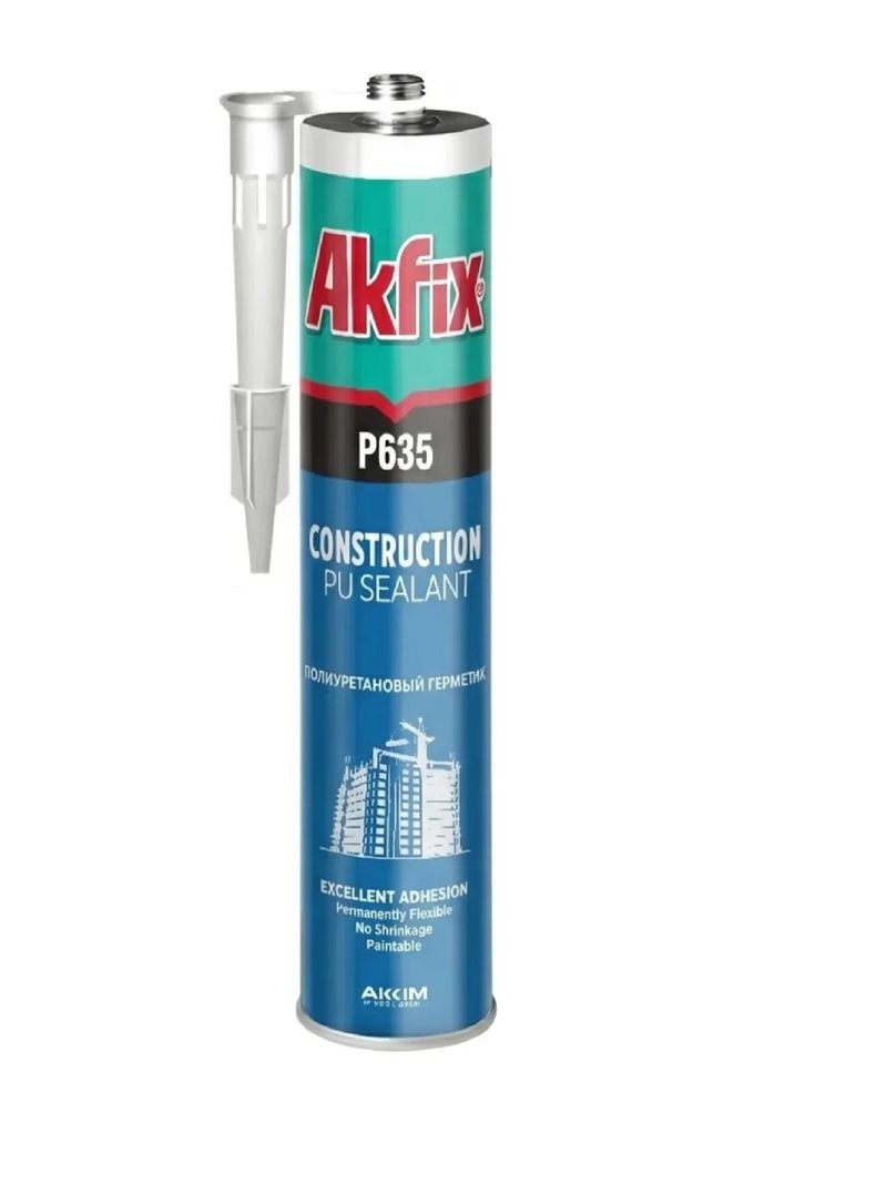 Sellador Poliuretano Akfix P635 Negro 310ml Juntas Hormigon