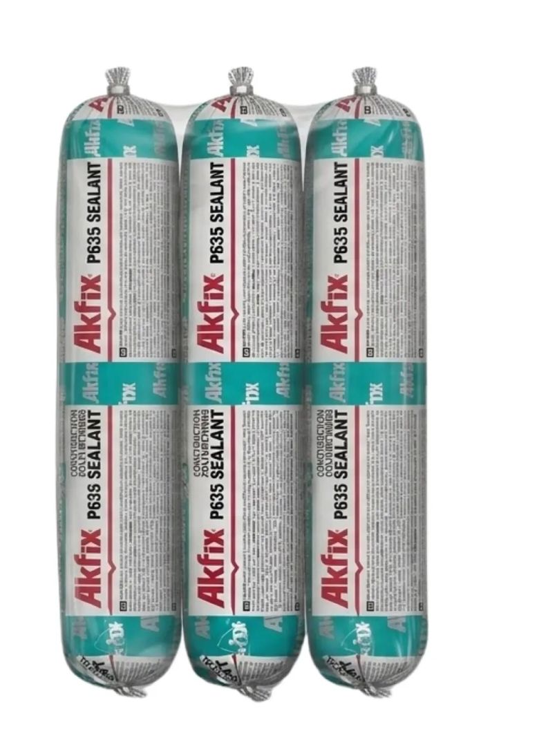 Pack 3 Unidades Sellador Poliuretano Akfix P635 Negro Indust