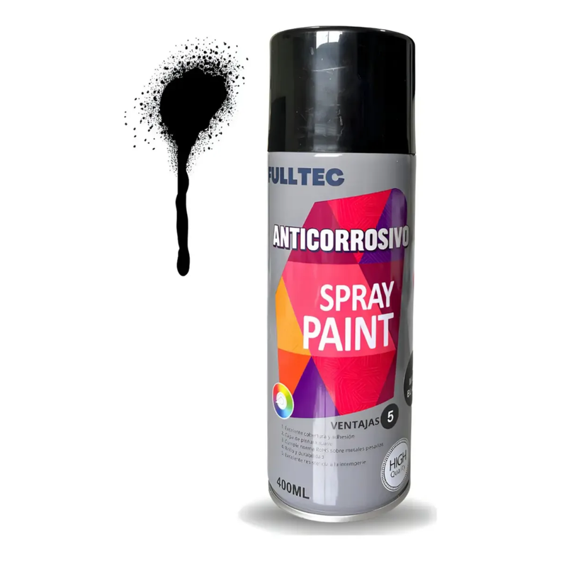 Spray Anticorrosivo Y Antioxidante Fulltec 400ml Proteccion NEGRO