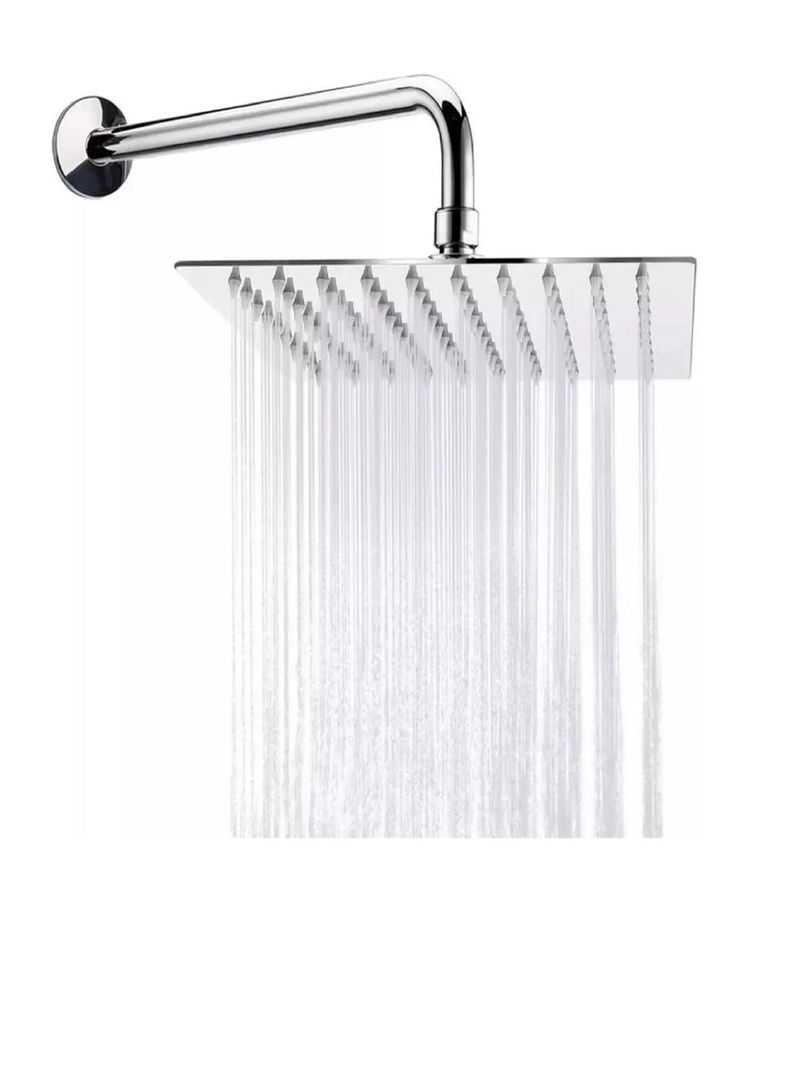 Brazo De Ducha 30cm + Plato De Ducha 25cm Acero Inox Taumm