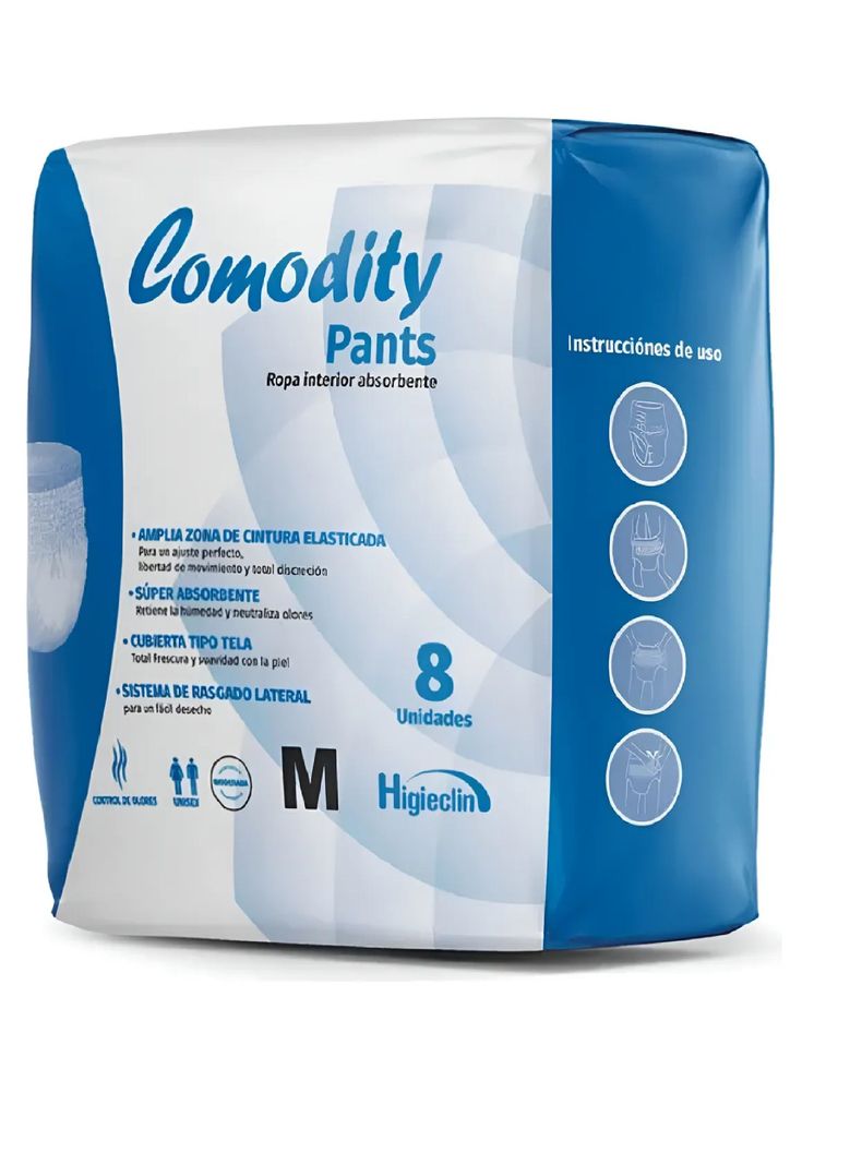 Pañales Para Adultos Comodity Pants Tallas M, G, Xg 8 Unid