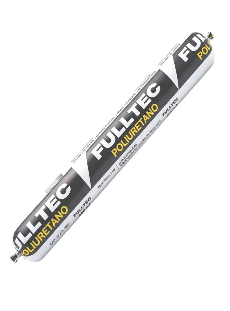 Sellador Poliuretano Gris Fulltec 600ml Pu40 Construccion