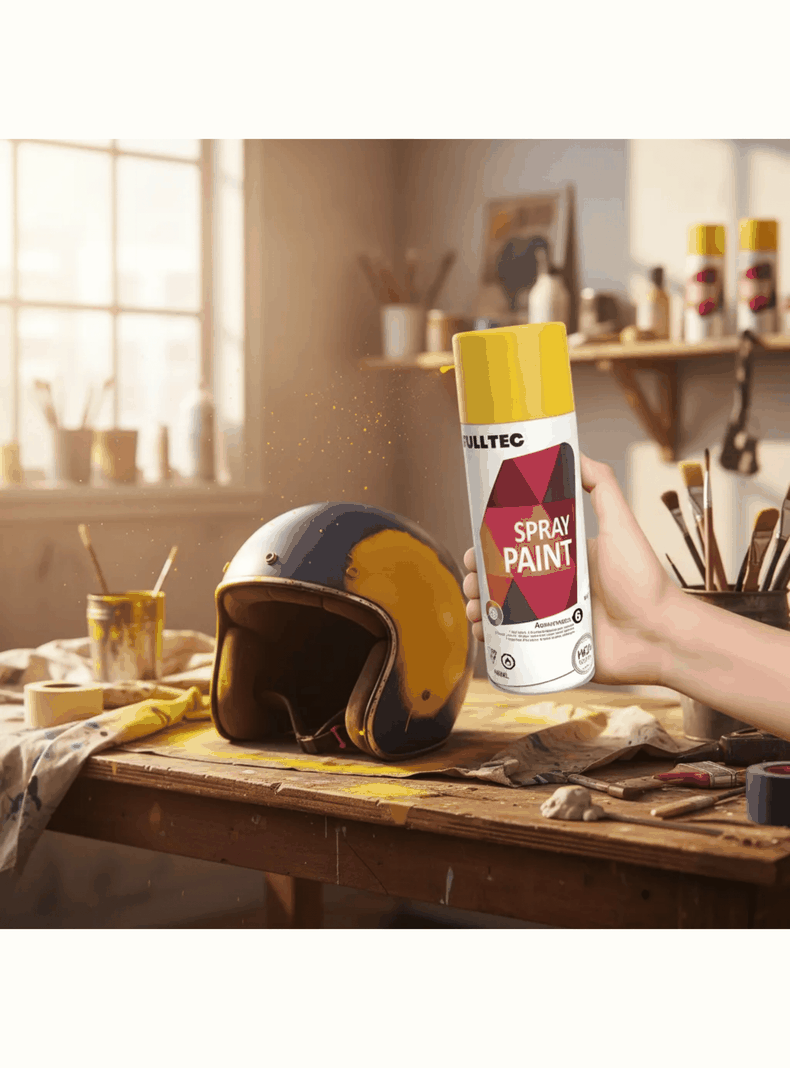 Pintura Spray Tela Madera Metal Plastico Ploeo Vehicular Amarillo