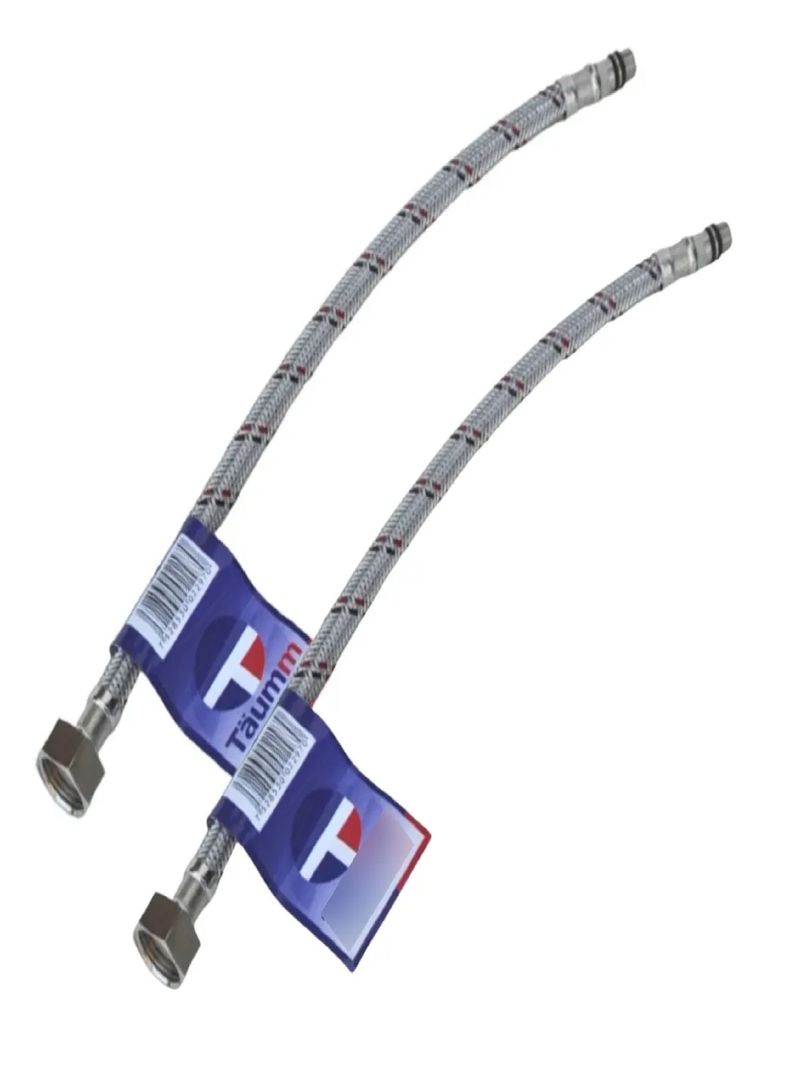 Pack X2 Flexible Monomando Hi 1/2 X M10 35cm Rojo/azul Taumm