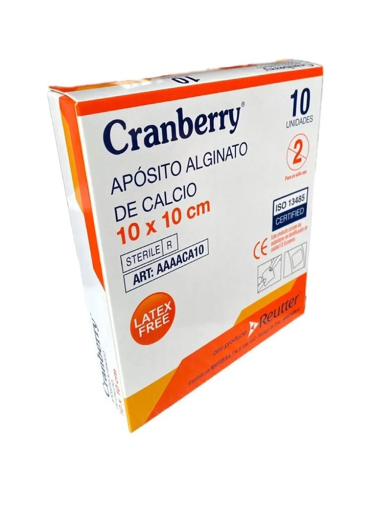 Aposito Alginato De Calcio 10x10 Caja 10 Unds - Cranberry