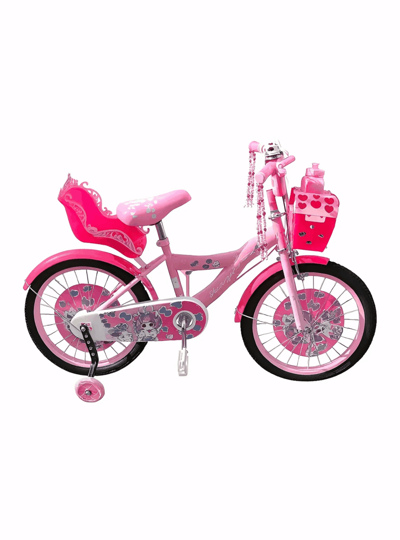 Bicicleta Infantil Con Ruedas De Aprendizaje Rosa