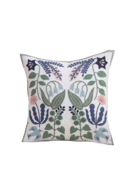 FUNDA COJIN BORDADA 45X45 CM  NATURALEZA-0