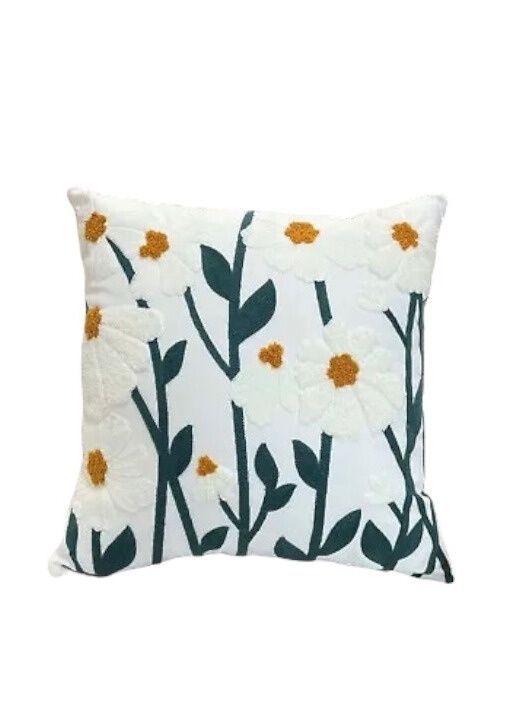 FUNDA COJIN BORDADA  45X45 CM MARGARITA-0