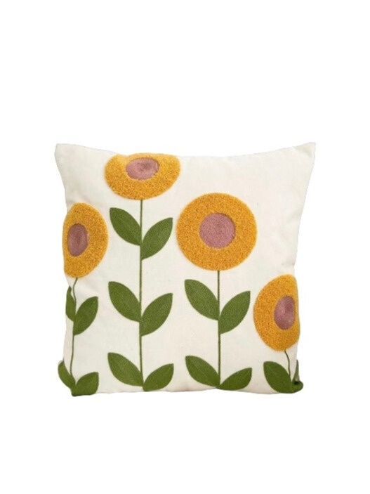 FUNDA COJIN BORDADA 45X45 CM  GIRASOLES-0