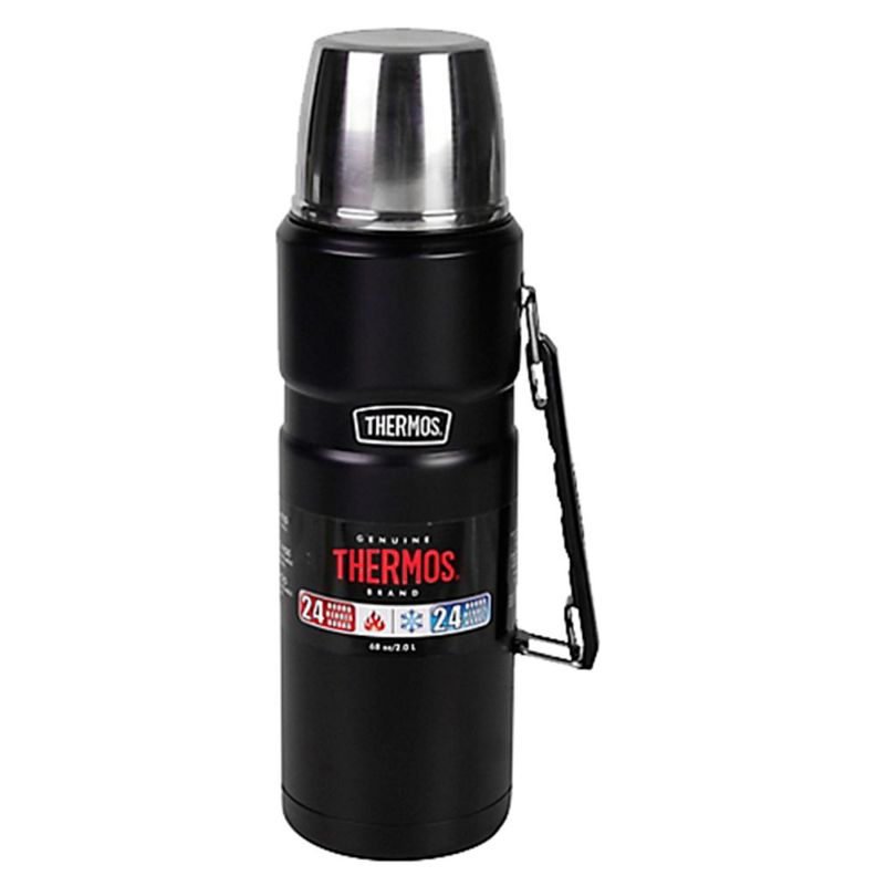 Termo Liquido Thermos King 2.0L Acero inoxidable Negro-2