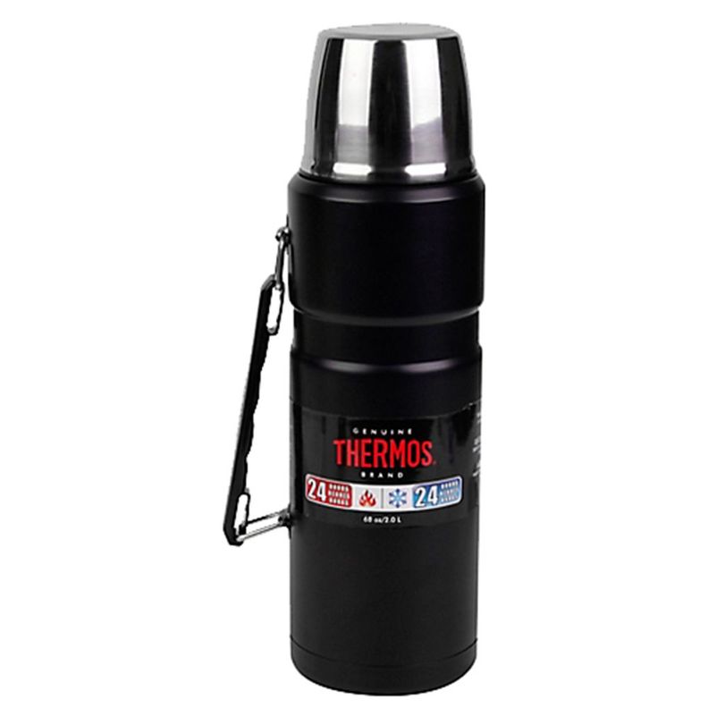 Termo Liquido Thermos King 2.0L Acero inoxidable Negro-3