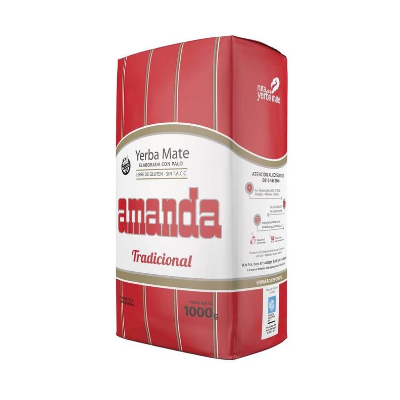 Pack 10 Yerba Mate Amanda Tradicional 1kg-3
