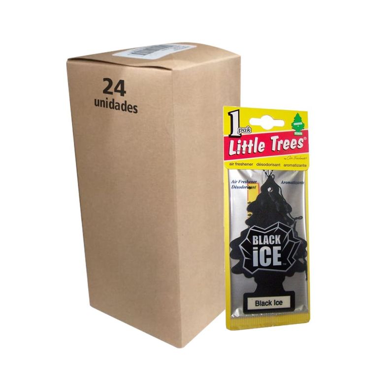 Pack 24 Pinos Aromáticos Little Trees Aroma Black ice-0