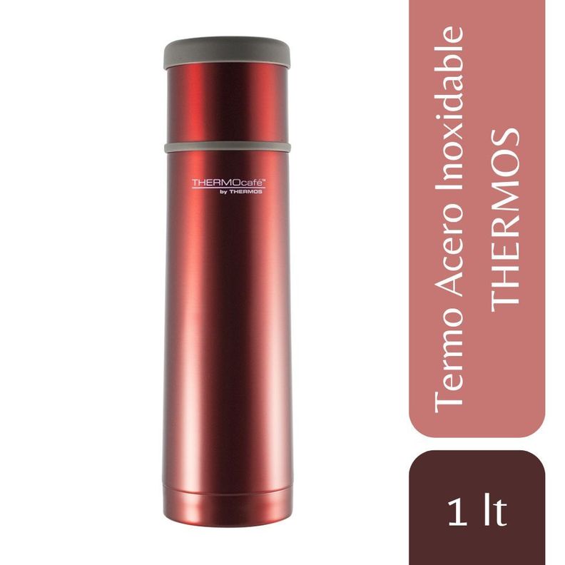 Termo Para Agua Caliente Thermos Acero Inoxidable 1lt Rojo-1