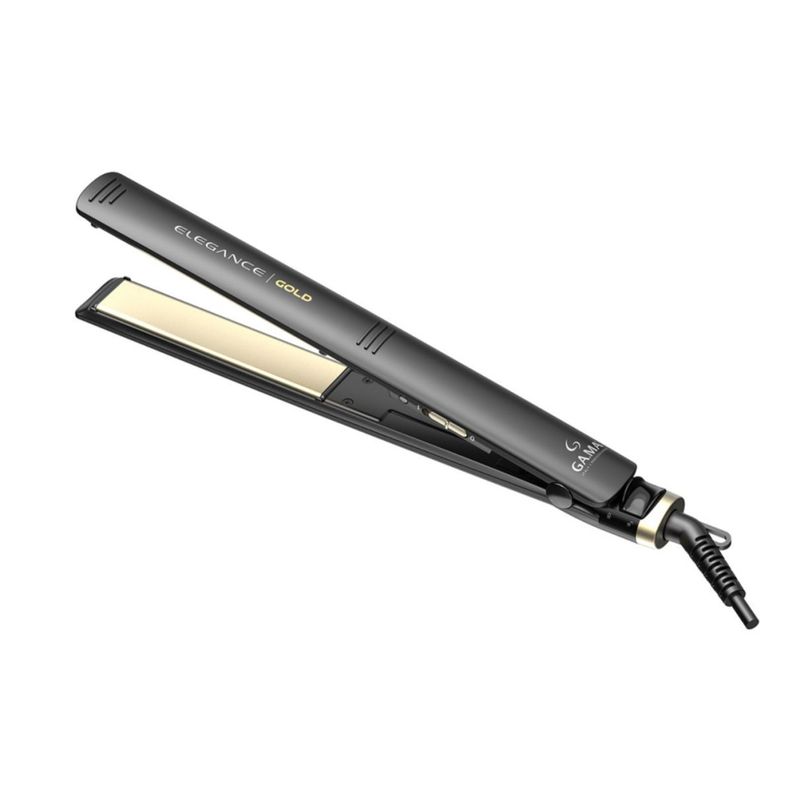 Plancha Alisadora Gama Elegance Gold Color Negro-1