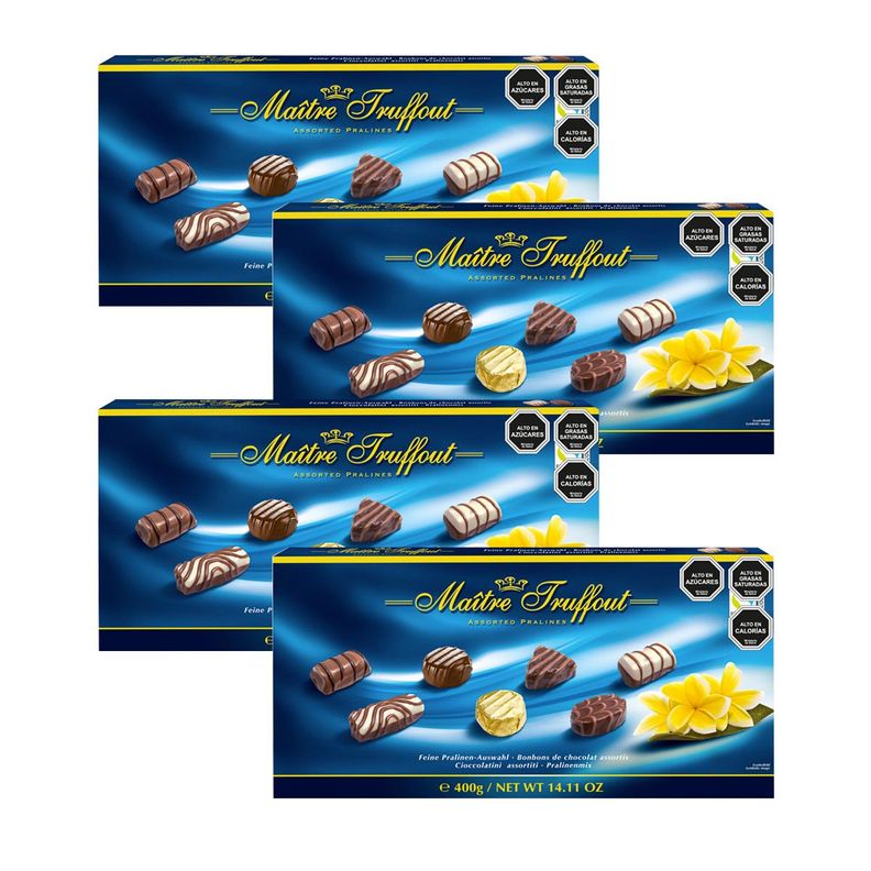 Pack 4 Estuches Bombones Selección Blue Maitre Truffout 400g-0