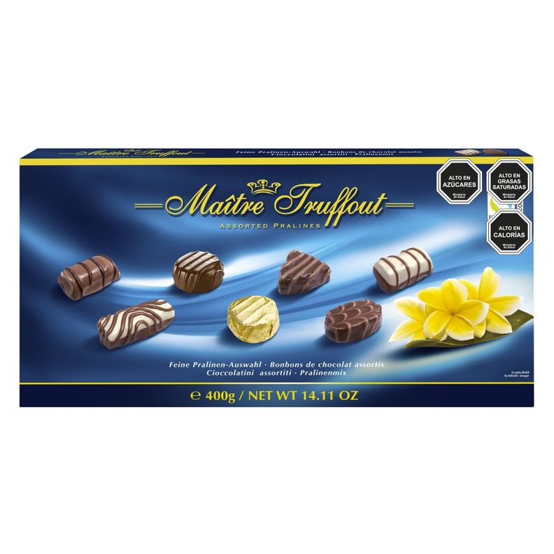 Pack 4 Estuches Bombones Selección Blue Maitre Truffout 400g-1