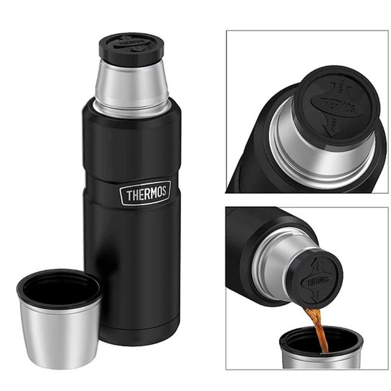 Termo Liquido Thermos King 470ml Acero inoxidable Negro-1
