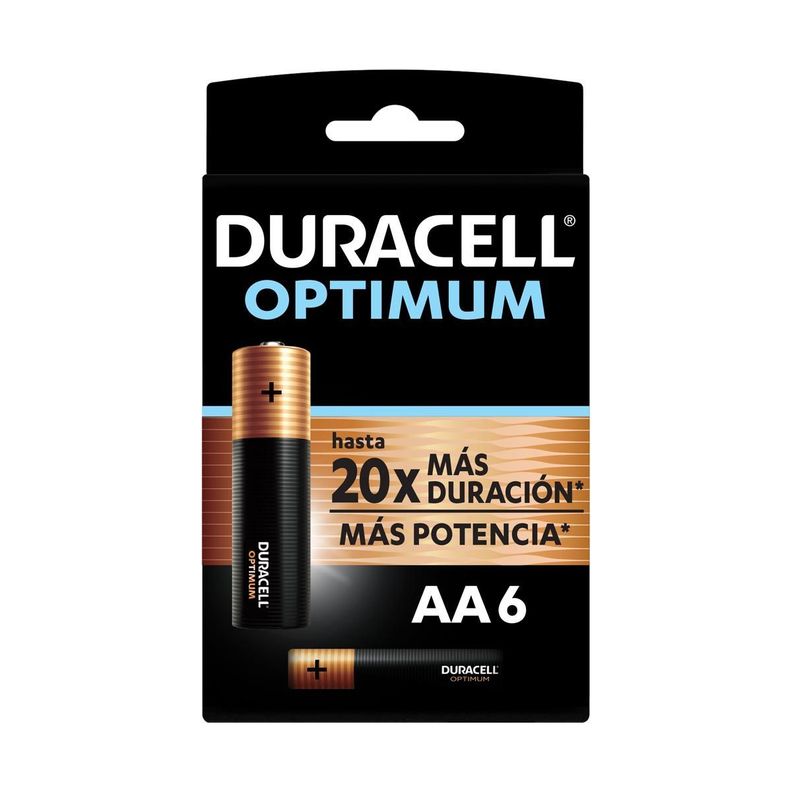 Pack 3 blíster Pila alcalina Duracell optimum AAx6-2
