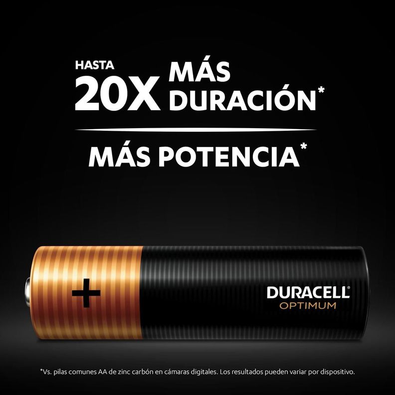 Pack 3 blíster Pila alcalina Duracell optimum AAx6-4