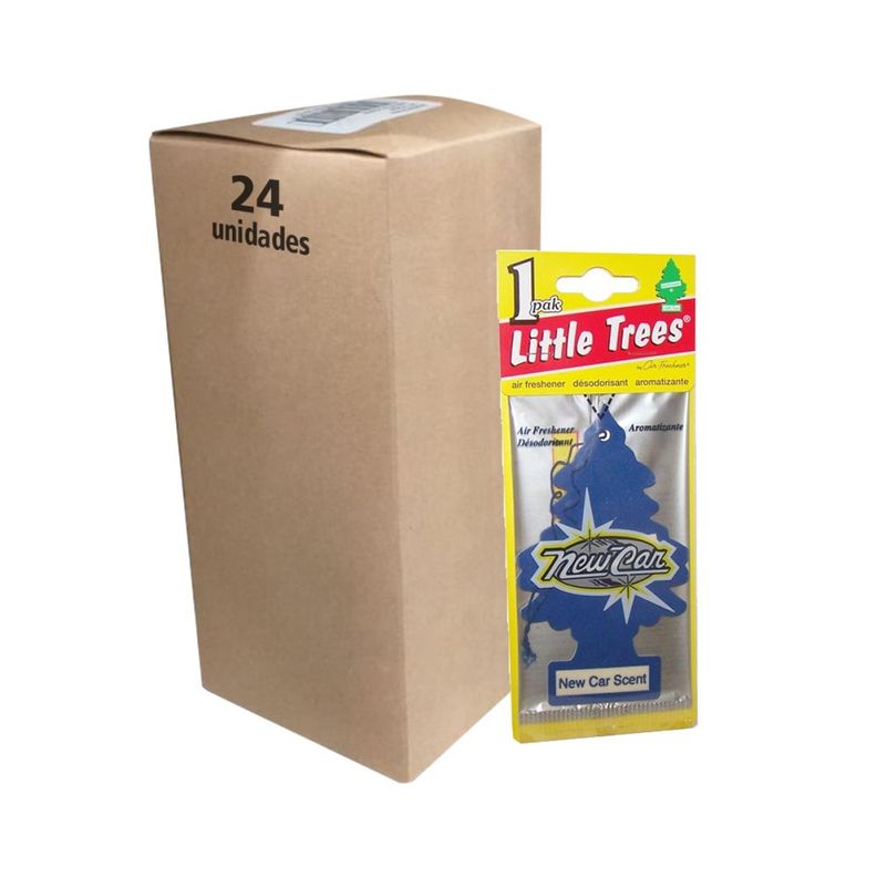 Pack 24 Pinos Aromáticos Little Trees Aroma Auto Nuevo-0