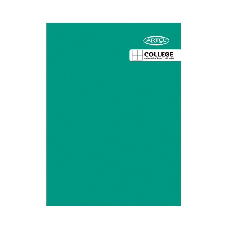 Cuaderno Artel College 100 Hojas Matemáticas 7mm 10 Unidades-4