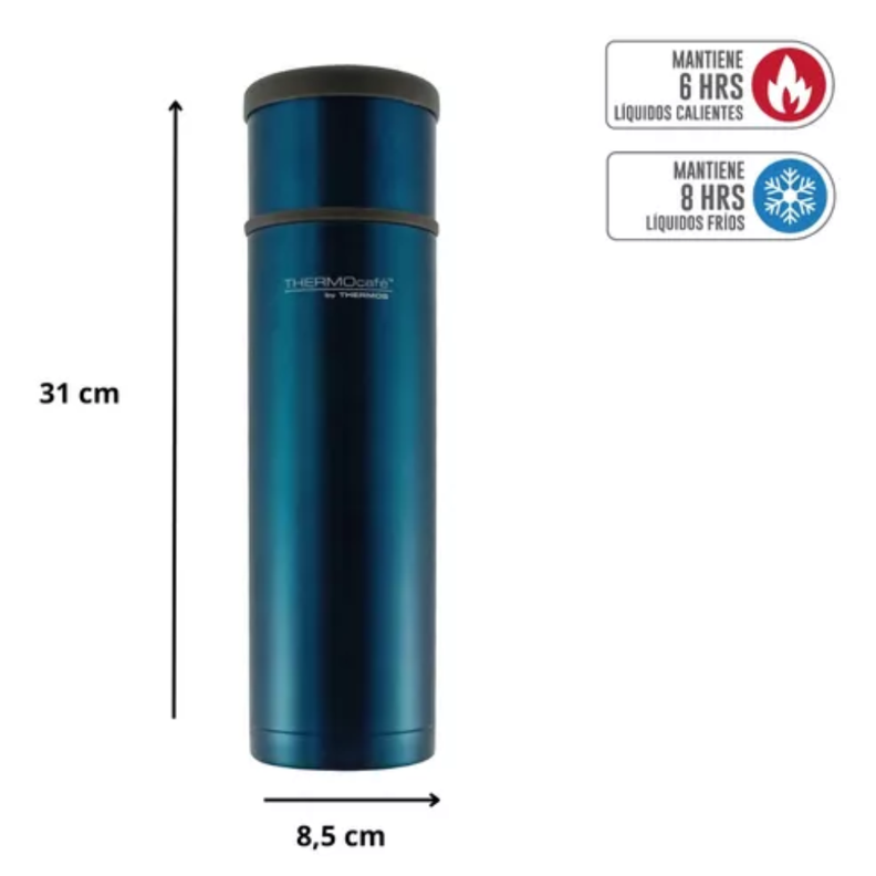Termo Para Agua Caliente Thermos Inoxidable 1lt Azul-4