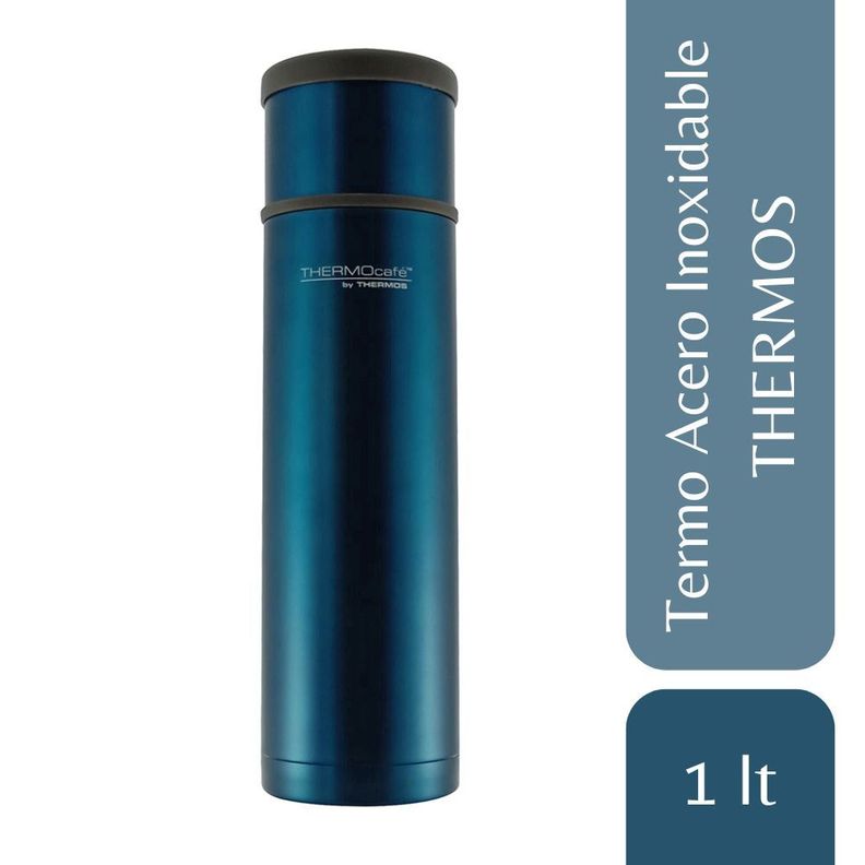 Termo Para Agua Caliente Thermos Inoxidable 1lt Azul-1