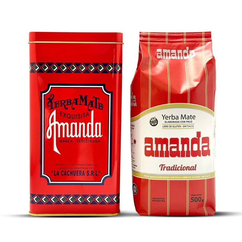 Lata Yerba Mate Amanda Sabor Tradicional 500 gr-0