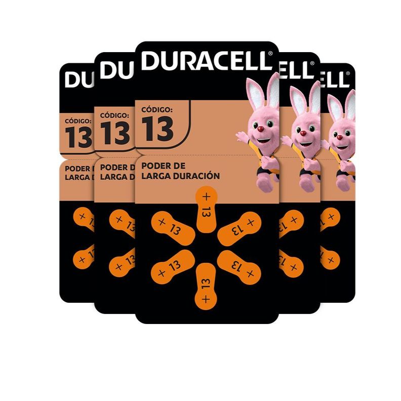 Pack 36 Pilas Duracell audífono tamaño 13-0
