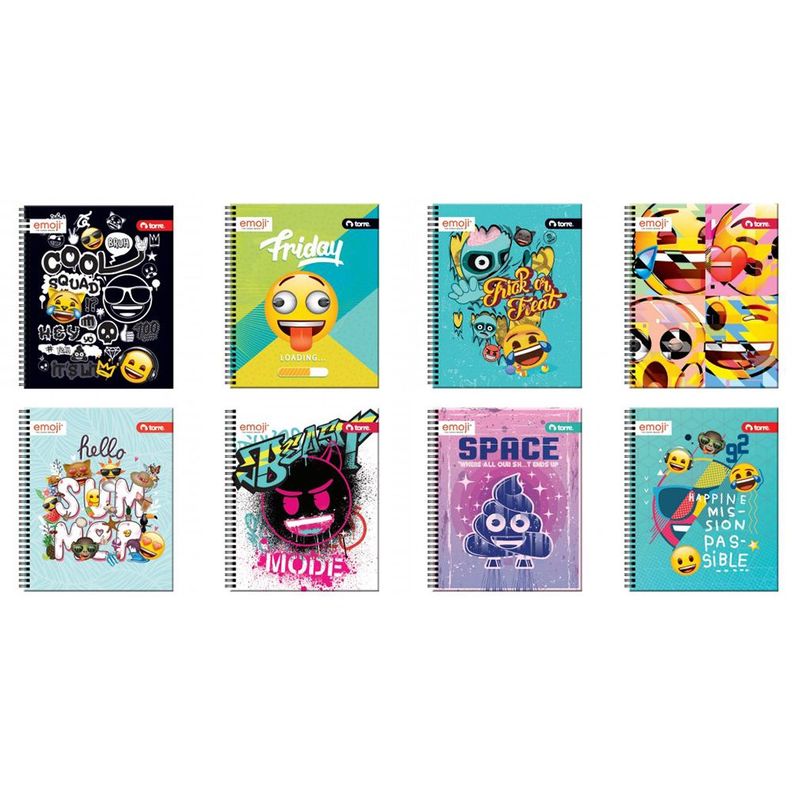 Pack cuadernos universitarios Torre Clásico Emoji 100H x10ud-0