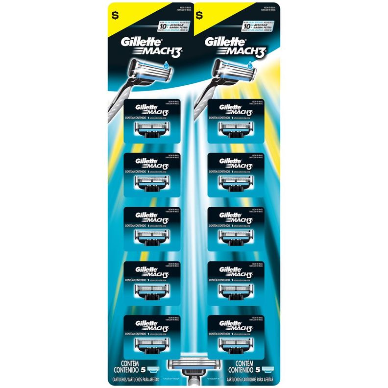 Pack 10 Repuestos Gillette Mach3-0