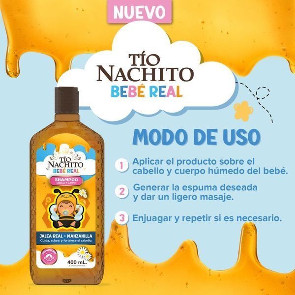 Tío Nachito Shampoo Para Niños 2 En 1 400ml-3