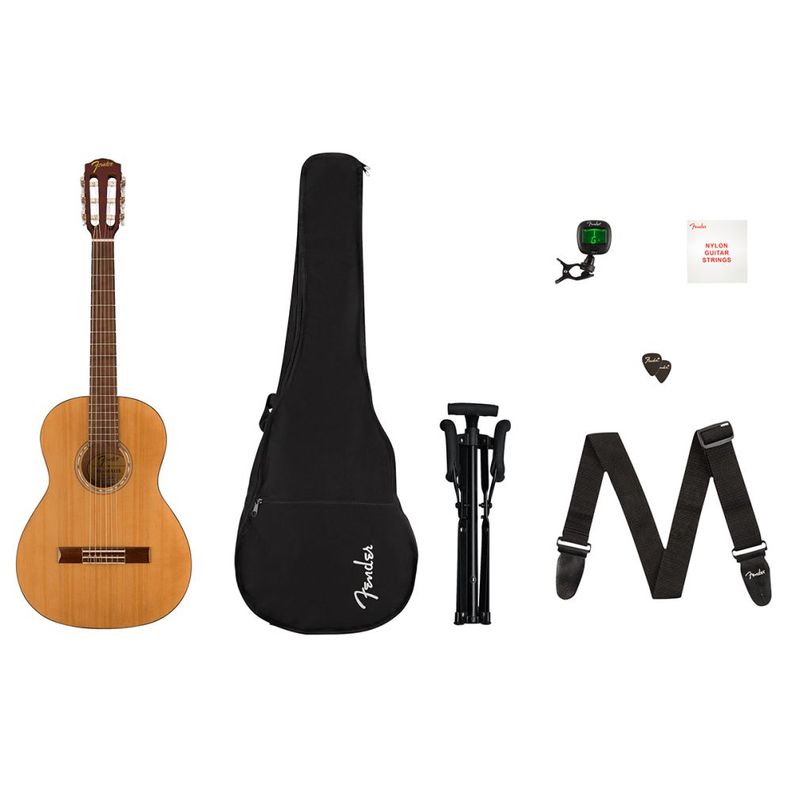 Pack Guitarra Acustica Fender Starter Cafe Claro