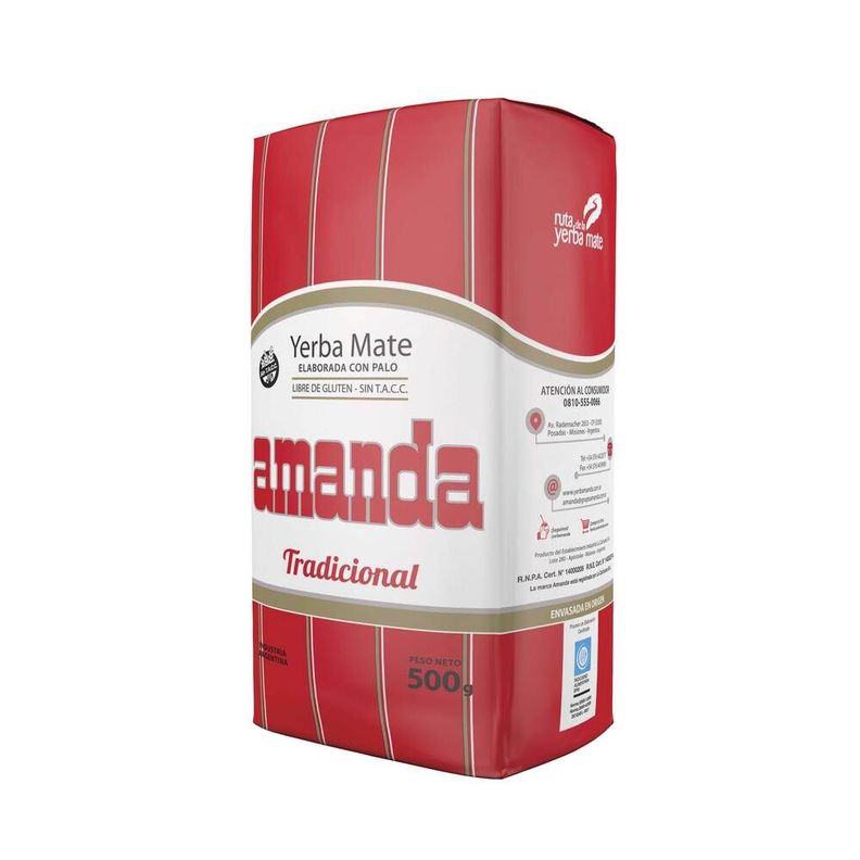 Pack 10 Yerba Mate Amanda Tradicional 500gr-2