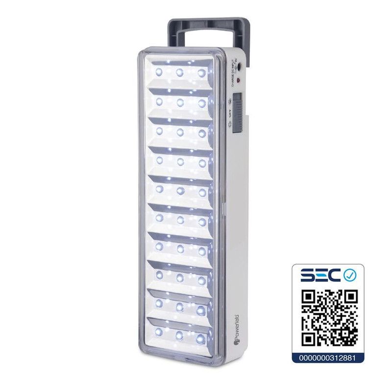 Lampara emergencia recargable Powerlab 30 led-1
