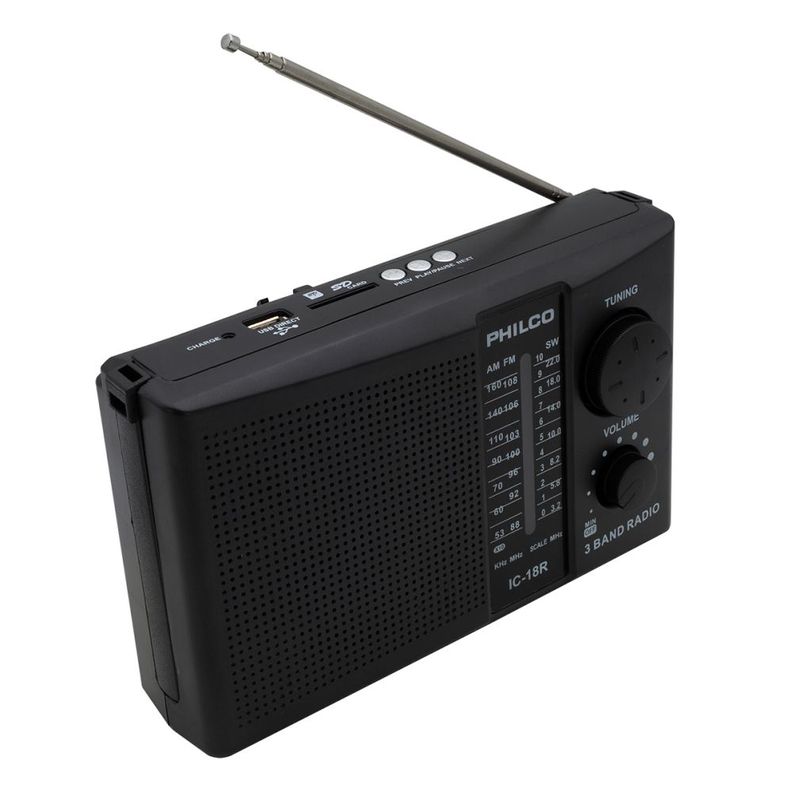 Radio Philco 18-R Multibandas recargable-0