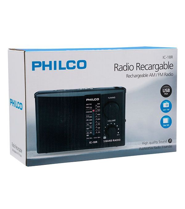 Radio Philco 18-R Multibandas recargable-1