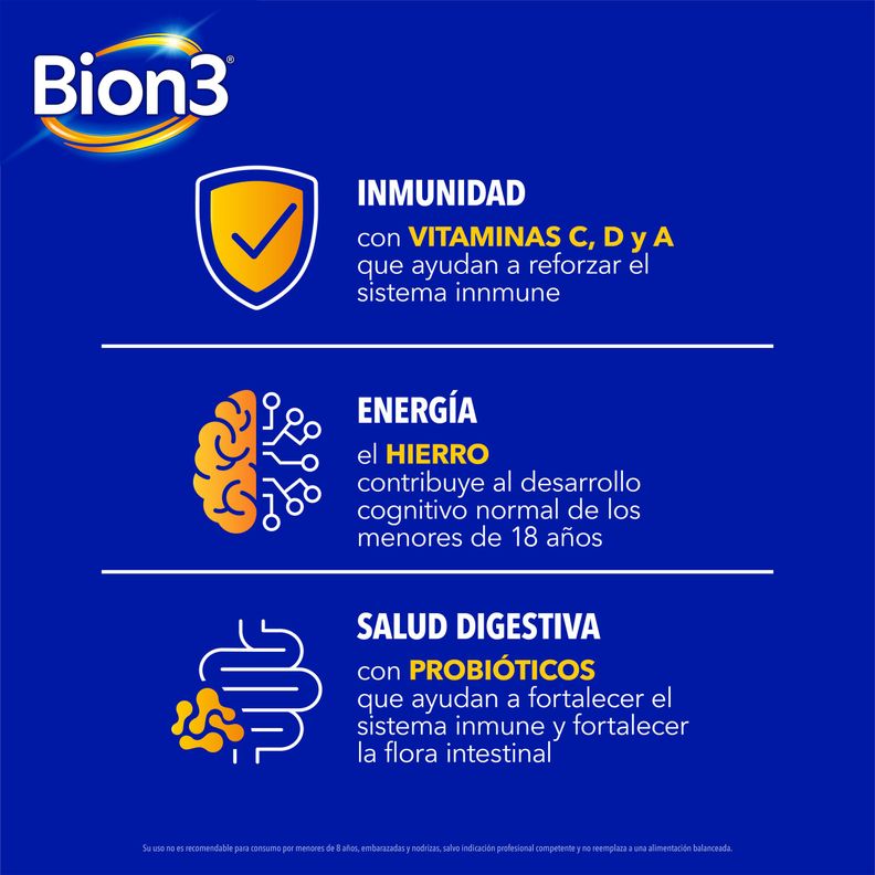 Pack 60 Bion Mini Comprimidos Masticables Bion3