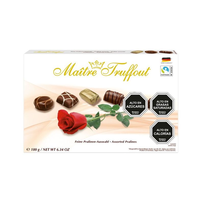 Pack 8 Estuches Pralines Maitre Truffout Surtidos Rosa 180g-1