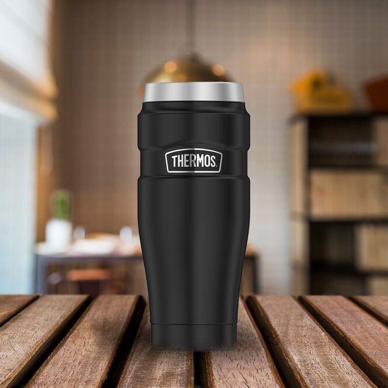 Termo Mug Thermos King 470ml Acero Inoxidable Negro-4