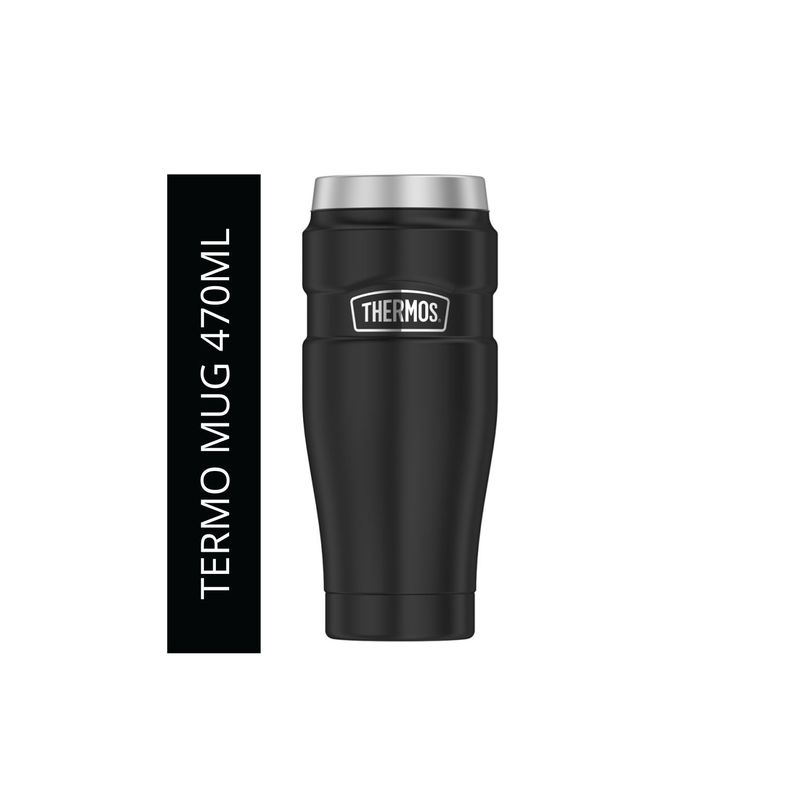 Termo Mug Thermos King 470ml Acero Inoxidable Negro-5